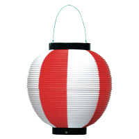 ササガワ ポリ提灯 赤白（旧39-7037） 40-7037 1箱（5個入）（取寄品）