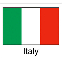 ササガワ 国旗シール Italy 22-2503 1袋（96片（24片×4シート）入×10冊）（取寄品）