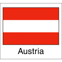 ササガワ 国旗シール Austria 22-2513 1袋（96片（24片×4シート）入×10冊）（取寄品）