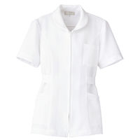 アイトス パイピングチュニック（女性用） 861338-001 ホワイト 3L 医療白衣 ナースジャケット（直送品）
