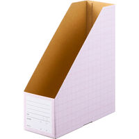 ボックスファイル　A4タテ　10冊　ダンボール製　ピンク　アスクル オリジナル