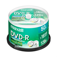 マクセル 録画用DVDR スピンドル ひろびろ美白レーベル DRD120WPE.50SP 1パック（50枚入）