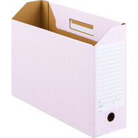 ボックスファイル　A4ヨコ　50冊　ダンボール製　ピンク　アスクル オリジナル