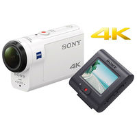 ソニー　アクションカメラ　リモコンキット　４K　FDR-X3000R　ホワイト　アクションカム　防水　防塵　耐衝撃性