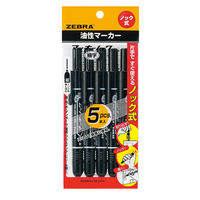ゼブラ　マッキーノック細字　黒　油性ペン　P-YYSS6-BK5　10本　（直送品）