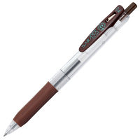 ゲルインクボールペン サラサクリップ 0.4mm ノック式 茶 10本 JJS15-E ゼブラ