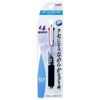 三菱鉛筆uni ジェットストリーム ボールペン 透明軸 4色 0.7mm SXE4-500-07 2本（直送品）