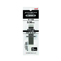 三菱鉛筆uni JETSTREAM（ジェットストリーム） 油性ボールペン替芯 0.38mm 黒 SXR80385P.24 5本入×3パック（直送品）