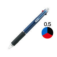 三菱鉛筆 ジェットストリーム ボールペン ネイビー軸 3色 0.5mm SXE3-400-05 SXE340005.9 3本（直送品）