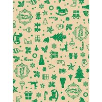 ササガワ 包装紙 アコール緑 全判 【クリスマス】 49-4044 1包（50枚）袋入（取寄品）