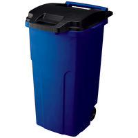 ＜LOHACO＞ リス キャスターペール 90L ゴミ箱 ブルー 1台画像