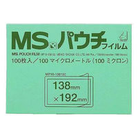 明光商会　MSパウチ専用フィルム　B6サイズ　MP138192　1箱（100枚入）