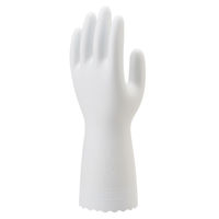 塩化ビニール手袋 簡易包装ビニトップ薄手 M ホワイト 5双 「現場のチカラ」 130 ショーワグローブ