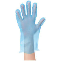 現場のチカラ 川西工業 ポリエチレン手袋 外エンボス ブルー M 1箱（100枚入）