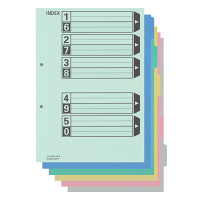 カラー仕切カード（フラットファイル用）A4タテ 5山 シキ-250 10組 コクヨ