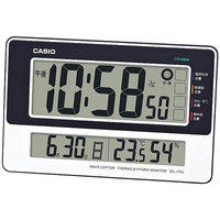 CASIO（カシオ）生活環境お知らせクロック 置き掛け時計 [電波 温湿度 カレンダー] 230×27×149mm IDL-170J-7JF 1個