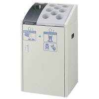 山崎産業 YAMAZAKI ゴミ箱/トラッシュカン（20L~30L未満）飲料ゴミ箱　紙コップ用ダストボックス Kー500 YD-95L-ID 1台（直送品）