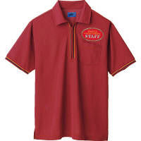 WSP（ダブルエスピー） ユニセックス ポロシャツ（ワッペン付：67201） レッド L 65203（直送品）