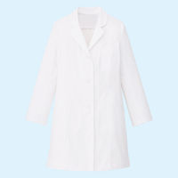 タップ レディス診察衣（ハーフ丈）AKL210-10 長袖 シングル ホワイト M ドクターコート 薬局衣