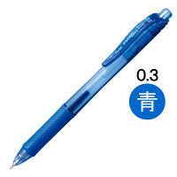 ぺんてる ゲルインクボールペン エナージェルエックス 0.3mmニードルチップ 青 BLN103-C 1箱（10本入）