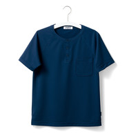 ヤギコーポレーション ユニフィット 介護ユニフォーム 半袖Tシャツ ユニセックス UF8187 ネイビー XXS 1枚（取寄品）