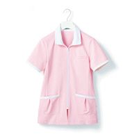 ヤギコーポレーション ユニフィット 介護ユニフォーム 半袖ケアシャツ レディス UF8348 ピンク 5号 1枚（取寄品）