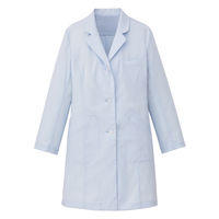タップ レディス診察衣（ハーフ丈）AKL210-11 長袖 シングル サックスブルー L ドクターコート 薬局衣