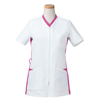 ヤギコーポレーション リゼルヴァ 医療白衣 半袖スクラブジャケット レディス R8445 マゼンダ S 1枚（取寄品）