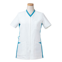 ヤギコーポレーション リゼルヴァ 医療白衣 半袖スクラブジャケット レディス R8445 ターコイズ M 1枚（取寄品）