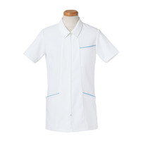 ヤギコーポレーション リゼルヴァ 医療白衣 半袖ナースジャケット メンズ R8493 ターコイズ M 1枚（取寄品）
