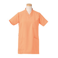 ヤギコーポレーション リゼルヴァ 医療白衣 半袖スクラブ ユニセックス R8497 オレンジ SS 1枚（取寄品）