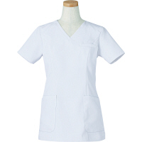 ヤギコーポレーション リゼルヴァ 医療白衣 半袖スクラブジャケット レディス R8643 ホワイト M 1枚（取寄品）