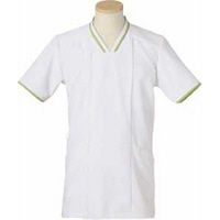 ヤギコーポレーション リゼルヴァ 医療白衣 半袖スクラブジャケット メンズ R8692 ライム M 1枚（取寄品）
