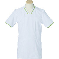 ヤギコーポレーション リゼルヴァ 医療白衣 半袖スクラブジャケット メンズ R8692 ライム 3L 1枚（取寄品）