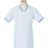 ヤギコーポレーション リゼルヴァ 医療白衣 半袖スクラブジャケット メンズ R8692 パープル S 1枚（取寄品）