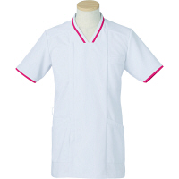 ヤギコーポレーション リゼルヴァ 医療白衣 半袖スクラブジャケット メンズ R8692 マゼンダ S 1枚（取寄品）