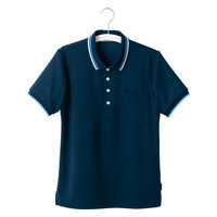 ヤギコーポレーション ユニフィット 介護ユニフォーム 半袖ポロシャツ ユニセックス UF8375 ネイビー XL 1枚（取寄品）