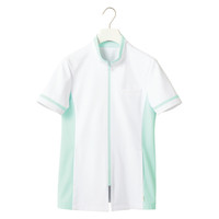 ヤギコーポレーション ユニフィット 介護ユニフォーム 半袖ケアシャツ ユニセックス UF8399 グリーン L 1枚（取寄品）
