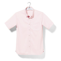 ヤギコーポレーション ユニフィット 介護ユニフォーム 半袖ニットシャツ メンズ UF8485 ピンク S 1枚（取寄品）