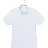 ヤギコーポレーション ユニフィット 介護ユニフォーム 半袖ポロシャツ メンズ UF8681 ホワイト S 1枚（取寄品）