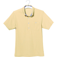 ヤギコーポレーション ユニフィット 介護ユニフォーム 半袖ポロシャツ メンズ UF8681 クロムイエロー S 1枚（取寄品）