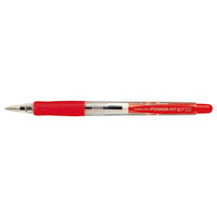 コクヨ 再生樹脂ボールペン 油性インク パワーフィット 0.7mm 赤インク PR-100R 1セット（100本入）（直送品）
