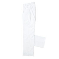 KAZEN レディススラックス 医療白衣 ホワイト 4L 163-20（直送品）