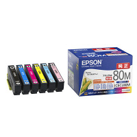 エプソン（EPSON） 純正インク IC6CL80M（ブラックのみ大容量） 1パック（6色入）