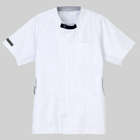 ナガイレーベン PRO-FUNCTION 男子上衣 医療白衣 半袖 Tネイビー S HOS-5357（取寄品）