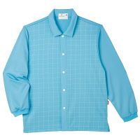 トンボ キラク 患者用前開きシャツ（男女兼用） CR849 ブルー M 検診用ウェア（患者衣・検査衣・検査着） 1枚（取寄品）