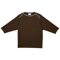トンボ キラク 前開き検診用シャツ（男女兼用） CR845 ブラウン S 検査衣（患者衣・検診衣） 1枚（取寄品）