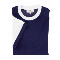 トンボ 介護ユニフォーム キラク 男女兼用Tシャツ CR021 ネイビー 4L 1枚（取寄品）