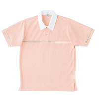 トンボ 介護ユニフォーム キラク 男女兼用ニットシャツ CR093 オレンジピンク 4L 1枚（取寄品）