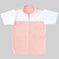 トンボ 介護ユニフォーム キラク 男女兼用ケアワークシャツ CR100 ピンク 4L 1枚（取寄品）